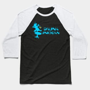 Drunk Party Unicorn Dancing On Top Of Stool Drinking Beer Baseball T-Shirt